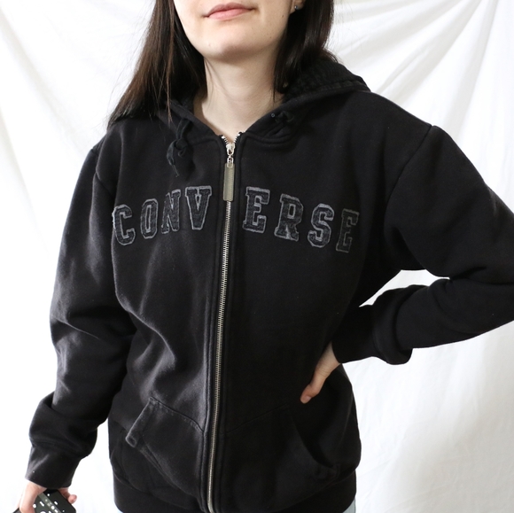 Converse Black Zip Hoodie
